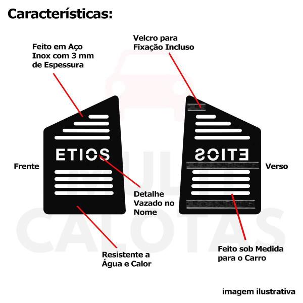 Imagem de Descanso De Pé Toyota Etios 13 A 21 Aço Escovado Preto