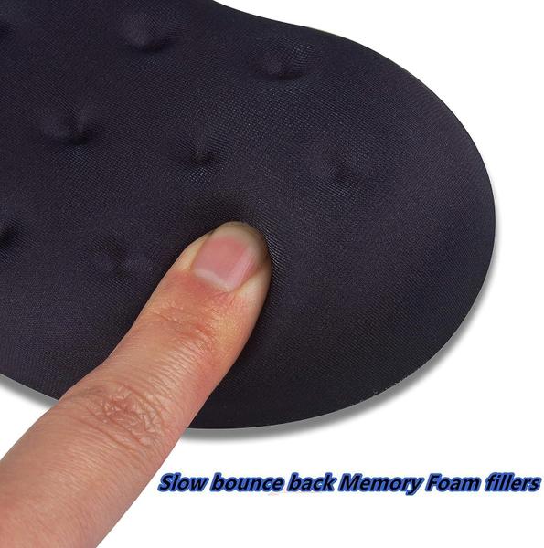 Imagem de Descanso de pulso para mouse BRILA Ergonomic Memory Foam Black