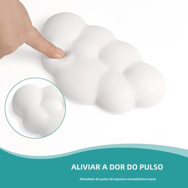 Imagem de Descanso de Pulso para Teclado - Espuma de Memória e Couro Macio para Alívio da Dor