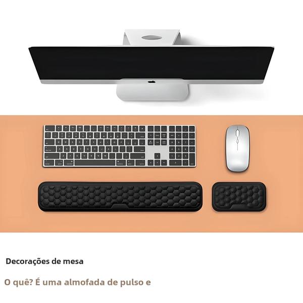 Imagem de Descanso Ergonômico de Pulso e Teclado com Espuma de Memória para Escritório