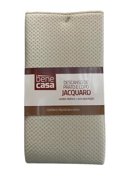 Imagem de Descanso Escorredor de Prato e Copo Absorvente Jacquard Bene Casa 46cm x 61cm