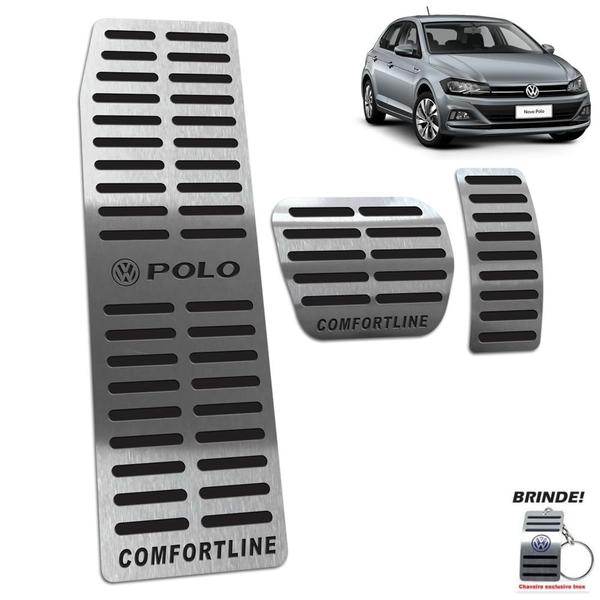 Imagem de Descanso Pedaleira Soleira Polo Comfortline 2018/20 Preto BR