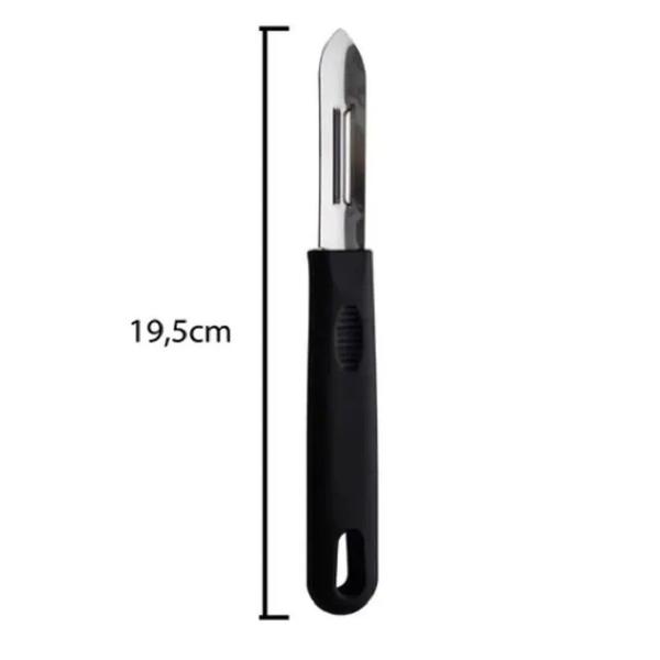 Descascador Cortador Alimento Faca Descascar Fatiar Aço Inox Serrilhada Afiado Legumes Pepino Batata - Clink Imagem de Descascador Cortador Alimento Faca Descascar Fatiar Aço Inox Serrilhada Afiado Legumes Pepino Batata