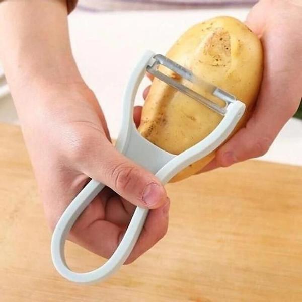 Descascador de Alimentos Duplo 2 em 1 Frutas e Legumes 13cm - MEICHUJIA Imagem de Descascador de Alimentos Duplo 2 em 1 Frutas e Legumes 13cm