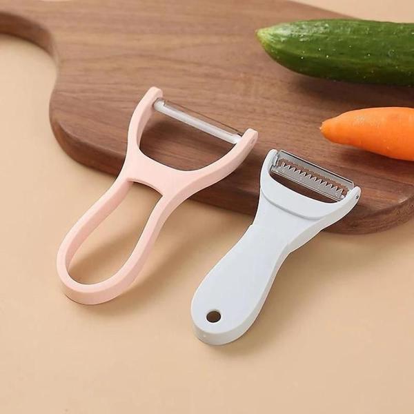 Descascador de Alimentos Duplo 2 em 1 Frutas e Legumes 13cm - MEICHUJIA Imagem de Descascador de Alimentos Duplo 2 em 1 Frutas e Legumes 13cm