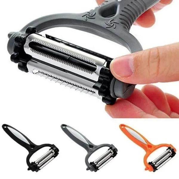 Descascador de Frutas Rotativo 3 em 1 - 360 Graus - Ferramenta Multifuncional para Cozinha Imagem de Descascador de Frutas Rotativo 3 em 1 - 360 Graus - Ferramenta Multifuncional para Cozinha