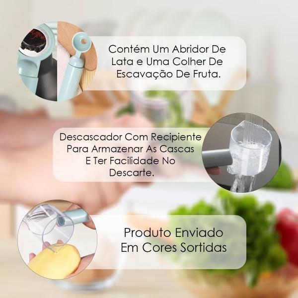 Descascador de Legumes C/compartimento 6x5x20cm Inox - Global Master Imagem de Descascador de Legumes C/compartimento 6x5x20cm Inox
