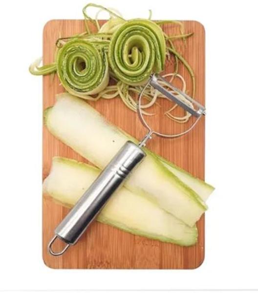 Descascador de legumes em aço inox prático - Filó modas Imagem de Descascador de legumes em aço inox prático