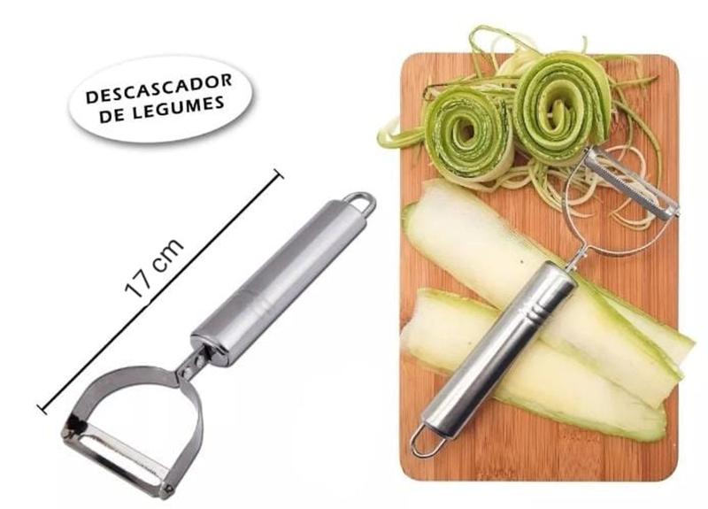 Descascador de legumes em aço inox prático - Filó modas Imagem de Descascador de legumes em aço inox prático