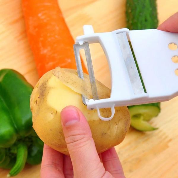 Descascador de legumes plástico 5 em 1 cozinha utensílio do lar - Filó Modas Imagem de Descascador de legumes plástico 5 em 1 cozinha utensílio do lar