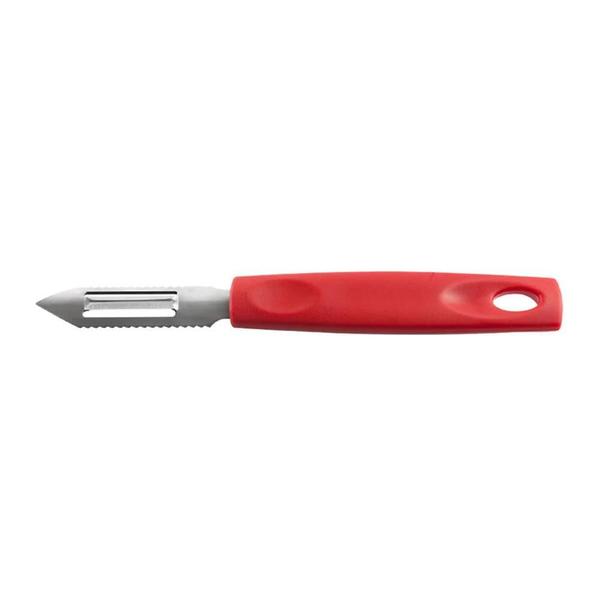 Descascador de legumes Tp faca em aço inox Asti 19,5cm Vermelho - Brinox Imagem de Descascador de legumes Tp faca em aço inox Asti 19,5cm Vermelho - Brinox