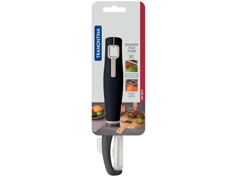 Descascador de Legumes Tramontina Inox Verano - 25586130 Ônix Imagem de Descascador de Legumes Tramontina Inox Verano