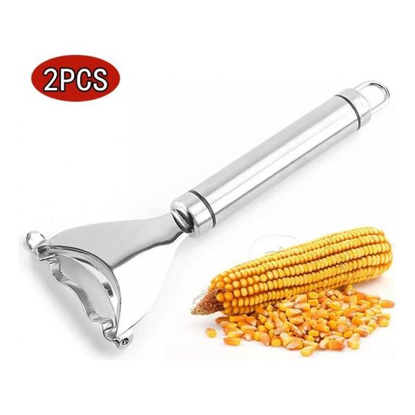 Descascador de milho em aço inoxidável, 2 peças - J-One Imagem de Descascador de milho em aço inoxidável, 2 peças