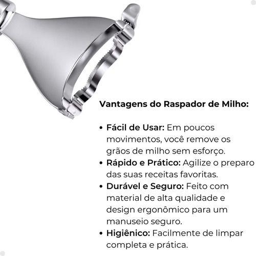 Descascador De Milho Inox Debulhador Ralador Raspador - SQ Comércio Imagem de Descascador De Milho Inox Debulhador Ralador Raspador