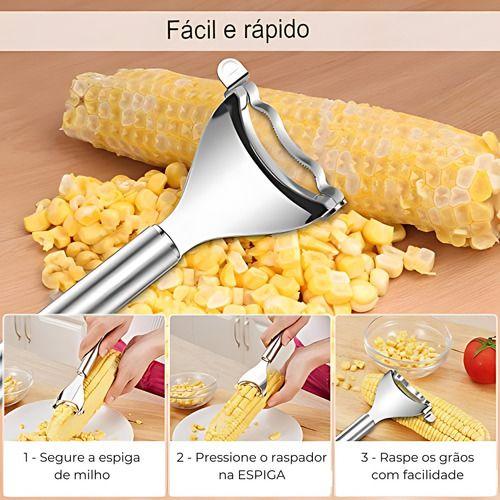 Descascador De Milho Inox Debulhador Ralador Raspador - SQ Comércio Imagem de Descascador De Milho Inox Debulhador Ralador Raspador