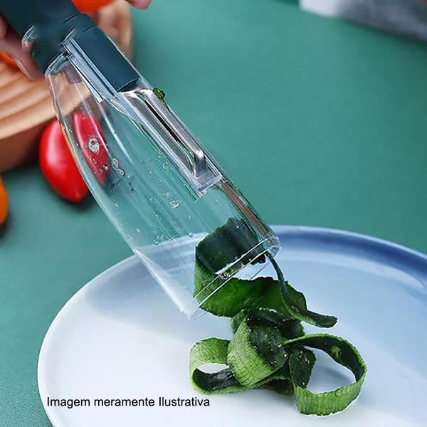 Descascador de Vegetais de Plástico e Aço Inox com Dispenser Cinza 2863 - Lyor - LYOR, WOLFF, ROJEMAC Imagem de Descascador de Vegetais de Plástico e Aço Inox com Dispenser Cinza 2863 - Lyor
