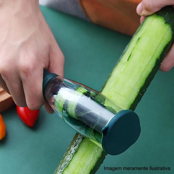 Descascador de Vegetais de Plástico e Aço Inox com Dispenser Cinza 2863 - Lyor - LYOR, WOLFF, ROJEMAC Imagem de Descascador de Vegetais de Plástico e Aço Inox com Dispenser Cinza 2863 - Lyor