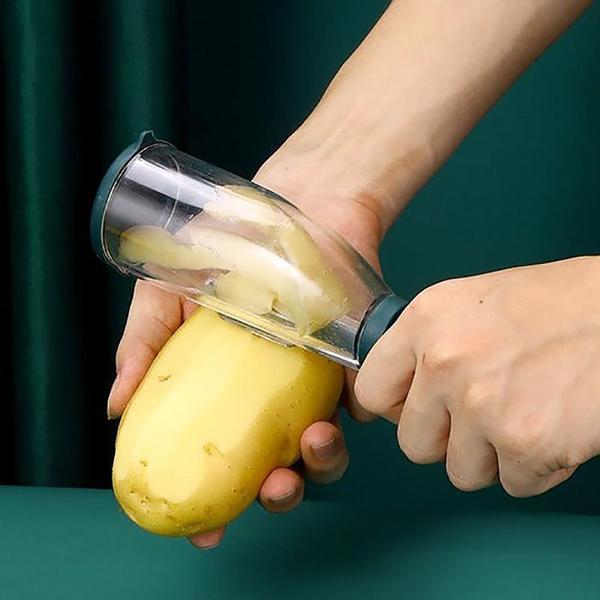 Descascador de Vegetais de Plástico e Aço Inox com Dispenser Cinza 2863 - Lyor - LYOR, WOLFF, ROJEMAC Imagem de Descascador de Vegetais de Plástico e Aço Inox com Dispenser Cinza 2863 - Lyor