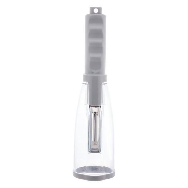 Descascador de Vegetais de Plástico e Aço Inox com Dispenser Cinza 2863 - Lyor - LYOR, WOLFF, ROJEMAC Imagem de Descascador de Vegetais de Plástico e Aço Inox com Dispenser Cinza 2863 - Lyor