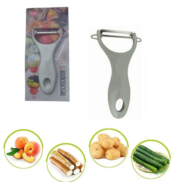 Descascador e Fatiador de Frutas e Legumes 2X1 - KOPECK Imagem de Descascador e Fatiador de Frutas e Legumes 2X1
