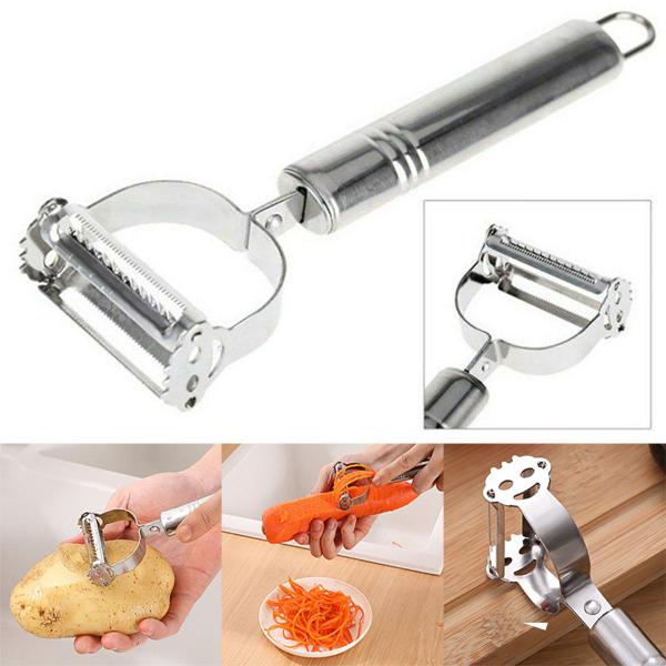 Descascador e ralador de batatas 2 em 1 de aço inoxidável Wokex Imagem de Descascador e ralador de batatas 2 em 1 de aço inoxidável Wokex