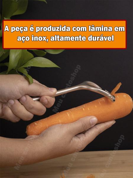 Imagem de Descascador Manual De Legumes batatas Pepino Frutas De Aço Inox Laranja Limão verduras profissional auxilio uni UD170215