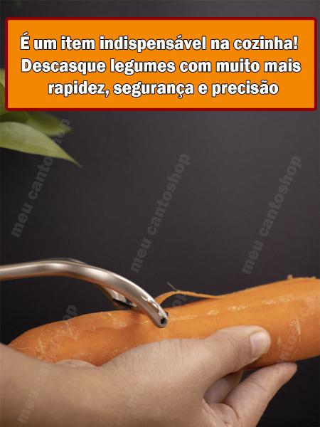 Imagem de Descascador Manual De Legumes batatas Pepino Frutas De Aço Inox Laranja Limão verduras profissional auxilio uni UD170215