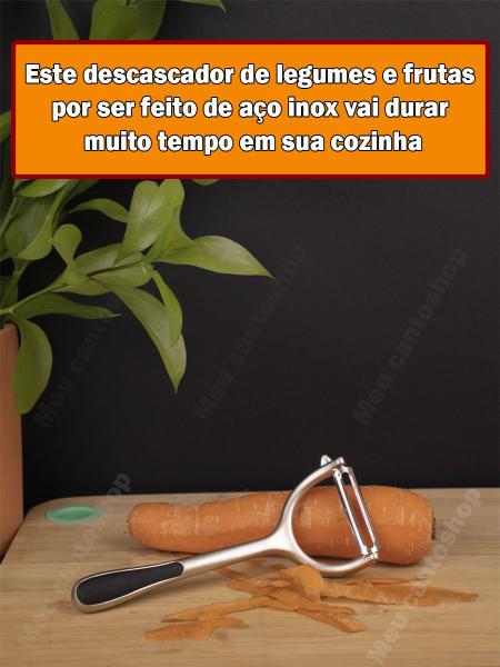 Imagem de Descascador Manual De Legumes batatas Pepino Frutas De Aço Inox Laranja Limão verduras profissional auxilio uni UD170215