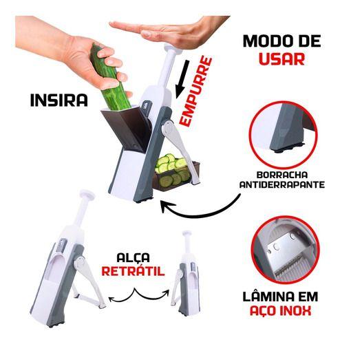 Imagem de Descascador Multiuso Com Dispenser E Diferentes Cortes