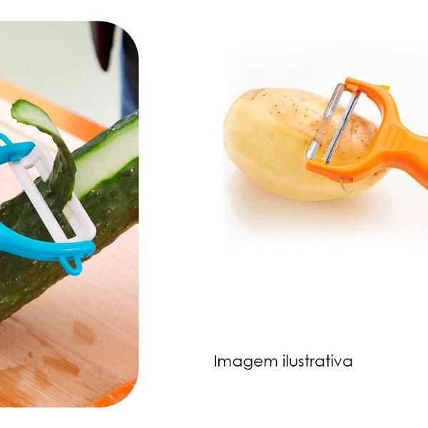 Descascador Plástico P/Legumes Frutas Batata, Cenoura - FX Imagem de Descascador Plástico P/Legumes Frutas Batata, Cenoura