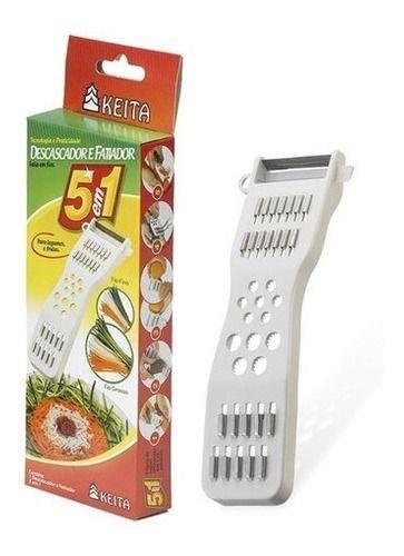 Descascador Ralador Fatiador 5 Em 1 Manual Espaguete Legumes - KZA Imagem de Descascador Ralador Fatiador 5 Em 1 Manual Espaguete Legumes