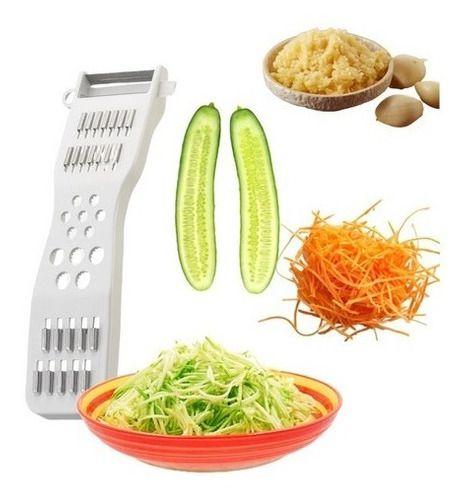 Descascador Ralador Fatiador 5 Em 1 Manual Espaguete Legumes - KZA Imagem de Descascador Ralador Fatiador 5 Em 1 Manual Espaguete Legumes