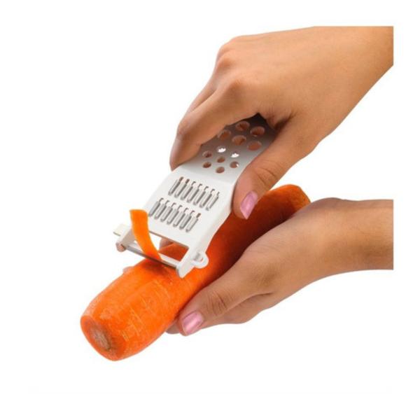 Descascador Ralador Fatiador 5 Em 1 Manual Multifuncional - TECHKING Imagem de Descascador Ralador Fatiador 5 Em 1 Manual Multifuncional