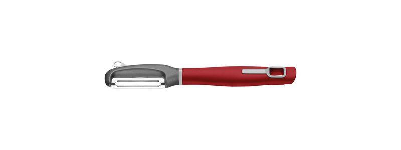 Descascador verano com lamina em aco inox com fio liso e cabo de polipropileno vermelho tramontina Imagem de Descascador verano com lamina em aco inox com fio liso e cabo de polipropileno vermelho tramontina