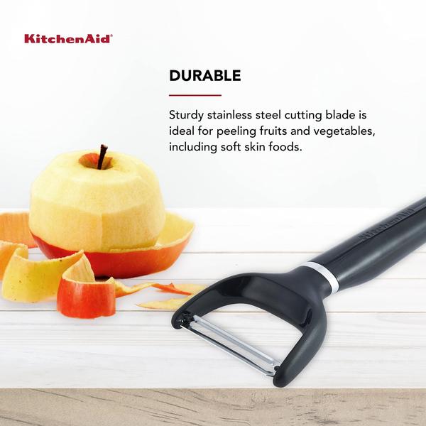 Descascador Y Clássico Preto 2, tamanho único, KitchenAid Imagem de Descascador Y Clássico Preto 2, tamanho único, KitchenAid