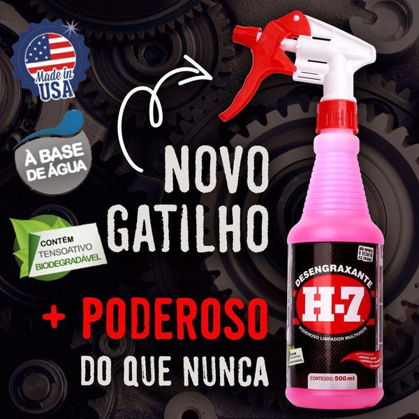 Imagem de Desengraxante H7 Poderoso limpador Multiuso 500 ml. com Spray - H-7