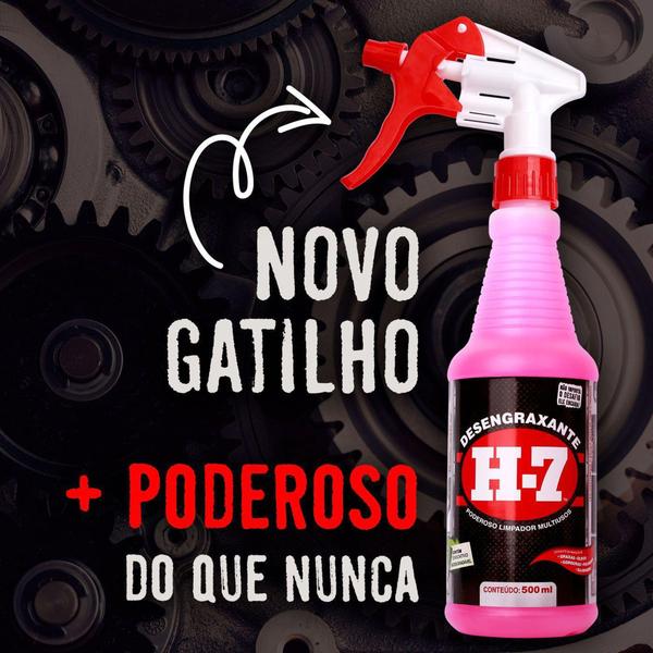 Imagem de Desengraxante H7 Poderoso limpador Multiuso 500 ml. com Spray - H-7