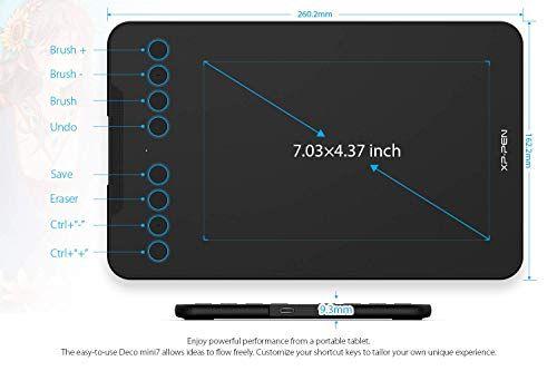 Imagem de Desenho Tablet XPPen Deco Mini7 Graphics Tablet 7 x 4 polegadas