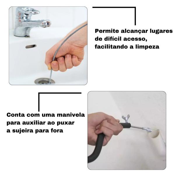 Imagem de Desentupidor Aço 15m Ralo Pia Banheiro Manual