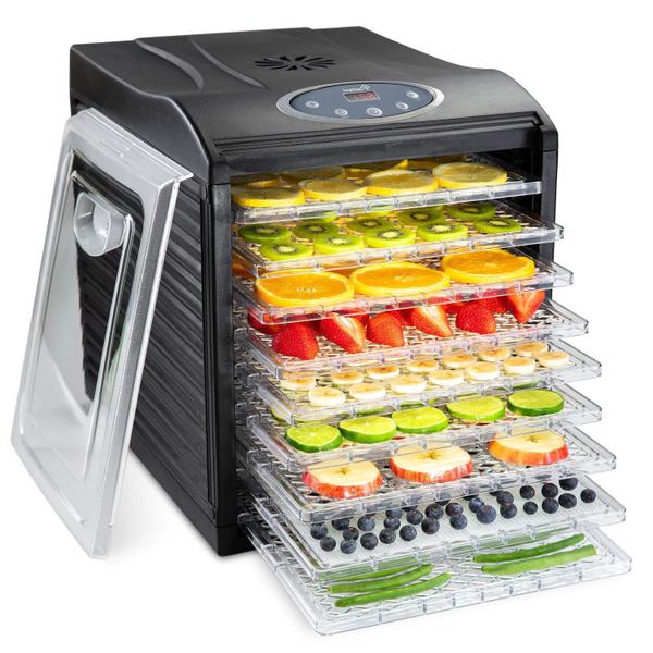 Desidratador de alimentos Ivation 9 Tray 600W com temporizador e termostato Imagem de Desidratador de alimentos Ivation 9 Tray 600W com temporizador e termostato