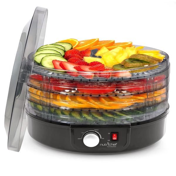 Imagem de Desidratador de alimentos NutriChef Electric Countertop 5 bandejas pretas