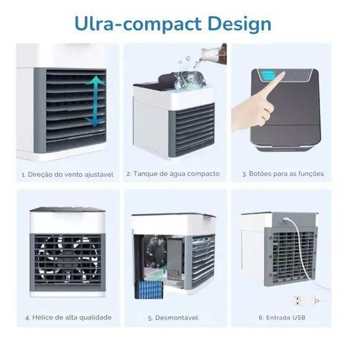 Imagem de Design Elegante: Mini Ar Condicionado Ventilador Portátil com Reservatório de Água