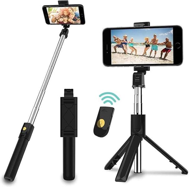 Imagem de Design Funcional: Bastão de Selfie Original com Base Dobrável - Envio Imediato e Confiável