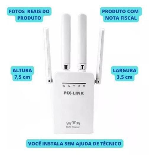 Imagem de Design Potente: Repetidor Wifi 2800M 4 Antenas, Amplificador