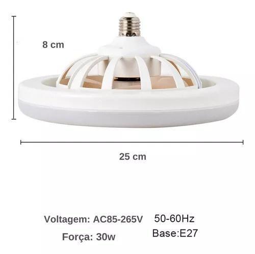 Imagem de Design Versátil: Ventilador De Teto 30w Lampada Com Luz Integrada E27