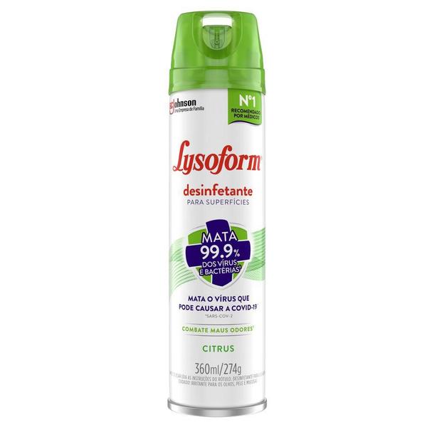 Imagem de Desinfetante Aerossol Lysoform Citrus 360ml