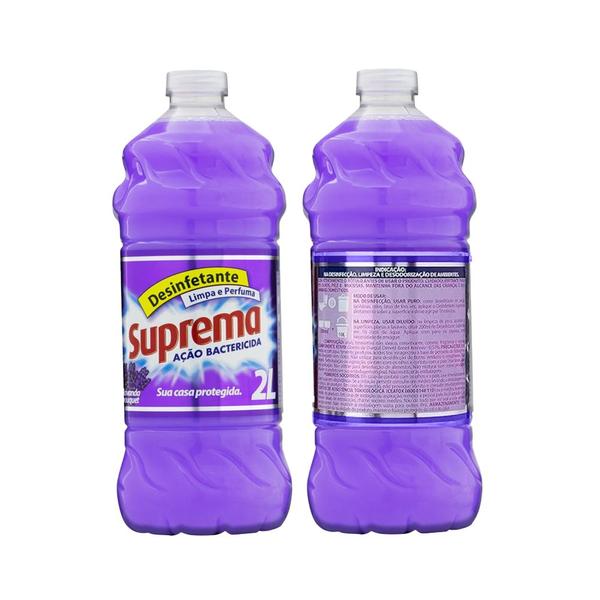 Desinfetante Antibactericida Lavanda 2L - Suprema Imagem de Desinfetante Antibactericida Lavanda 2L - Suprema