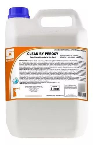 Imagem de Desinfetante Bactericida Clean By Peroxy 5 Litros Alvejamente Bactericida Higienização Limpeza Spartan