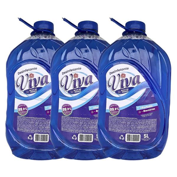 Imagem de Desinfetante de Lavanda Viva Clean 5 litros Caixa com 3