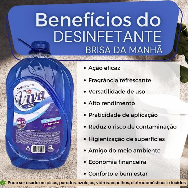 Imagem de Desinfetante de Lavanda Viva Clean 5 litros Caixa com 3